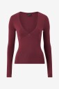 Gina Tricot Topp Soft Touch V-neck Rød
