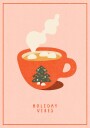 Holiday vibes. A mug of hot cocoa for Christmas Poster Plakat / 40x50cm