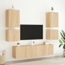  Vegghengte TV-benker 2 stk sonoma eik 40,5x30x40 konstruert tre 836901