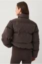 Ellos STUDIO   Jakke Short Rubber Coated Puffer Jac   Brun