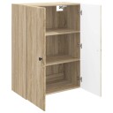 vidaXL Vegghengt skap Sonoma eik 66 x 34,5 x 90 cm Konstruert tre