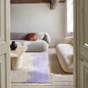 Ryetepper   Amira Natural Cotton Shaggy lilla/beige Størrelse: 200 x 290 cm