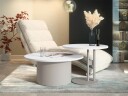 Lorvyn Sett med bord rundt 58/75 cm - Beige, hvit