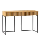 Skrivebord HOME4YOU Hampton 120x50x79 cm melamin med eikebark - eikebark / svart