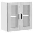  Veggmontert kjøkkenskap med glassdør Porto betonggrå 8721158424976