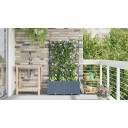hagepotte med trellis 2 stk Lysegrå 80x40x143 cm