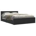  Sengeramme med hodegavl svart 140x200 cm konstruert tre 8721102855672