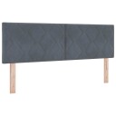  Box Spring Seng med Madrass Mørkegrå 140x200 cm Fløyel