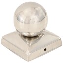  Stolpehatter 6 stk ballformet rustfritt stål 71x71 mm 145493