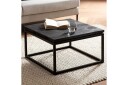 Sofabord Wohnling massivt tre, klassisk metallramme, moderne stil 60x60x35 cm - 60x60x35 cm