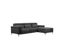 Hjørnesofa 3 seter Lund Antrasitt Belfast stoff Høyre Manuell Recliner   Antrasitt Belfast stoff Høyre Manuell Recliner