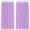  Gardiner med gardiner 2 pcs Lilla Polyester