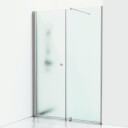 Svedbergs Skoga Dusjnisje Rett Kombi (Vegg+dør) Svart Matt / 160cm Klart Glass