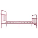 vidaXL Sengeramme rosa metall 180x200 cm