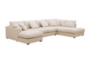 Rossita Lyx 5 seters venstrevendt U formet ekstra dyp sofa med divan og sjeselong i manchester   Beige