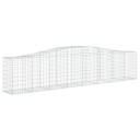 vidaXL Gabionkurver buede 20 stk 400x50x80/100 cm galvanisert jern