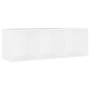  TV benker 2 stk hvit 107x35x37 cm konstruert tre