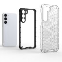 Hurtel Honeycomb Case for Samsung Galaxy S23+ Armored Hybrid Cover Transparent
