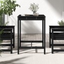 vidaXL Hagebord svart 82,5x82,5x110 cm heltre furu
