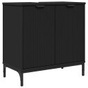 vidaXL Baderomsvaskeskap Svart 60,5 x 33,5 x 61 cm Konstruert tre