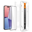 Spigen Glas tR EZ Fit Skjermbeskytter til iPhone 15 - Sort