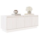 vidaXL TV-benk hvit 110x34x40 cm heltre furu