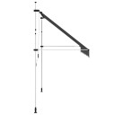 vidaXL Manuell uttrekkbar markise 350 cm antrasitt