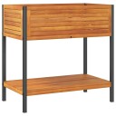  Plantekasse med hylle 80x45x80 cm helte akasie og stål