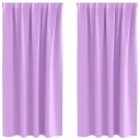  Gardiner med gardiner 2 pcs Lilla Polyester
