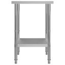 Arbeidsbord 60x60x85 cm rustfritt stål