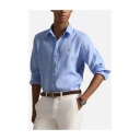 Polo Ralph Lauren Slim Fit Linen Shirt   Blue   XL