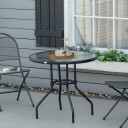 Sort Bistrobord Ø80 cm med Paraplyhull