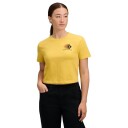 Black Diamond Faded Crop T-skjorte til Dame i Organisk Bomull Soft Ochre