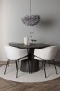 Venture Home   Spisegruppe Lanzo med 4 stk stoler Evelina   Svart
