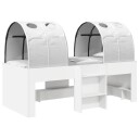  Seng med tunnel 4 pcs Hvit Konstruert tre