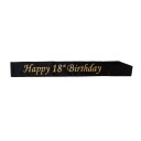 Hisab/Joker Company AB Ordensbånd Happy Birthday Svart/Gull - 18