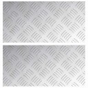  Sjekkplater 2 pcs sølv 40 x 20 cm Aluminium