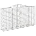 vidaXL Gabionkurver buede 5 stk 300x50x160/180 cm galvanisert jern
