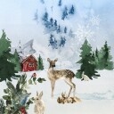 Woodland Winter Tale Plakat Plakat / 40x40cm
