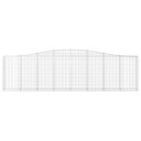 vidaXL Gabionkurver buede 4 stk 400x30x100/120 cm galvanisert jern