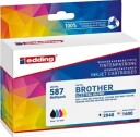 Edding EDD 587 BK/C/M/Y blekkpatroner 4 pk 63 ml/18 ml