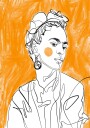 Muse in Orange Plakat Plakat / 30x40cm