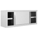 vidaXL Kjøkkenskap vegg med skyvedører 120x40x50 cm rustfritt stål