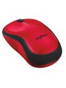 Logitech M220 Silent - Mus - Optisk - 3 knapper - Rød