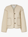 Selected Femme Linn Quilted Jacket Beige 44