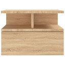 Flytende nattbord sonoma eik 40x31x27 cm sponplate 800411