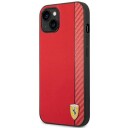 Ferrari iPhone 14 Plus 6,7" Rødt Hardt Deksel i Karbon