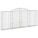 vidaXL Gabionkurver buede 10 stk 300x30x120/140 cm galvanisert jern
