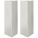Plantekasser 2 stk 30x26x75 cm rustfritt stål