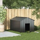  Hundehus Med Tak 113X153X101 cm Galvanisert Stål